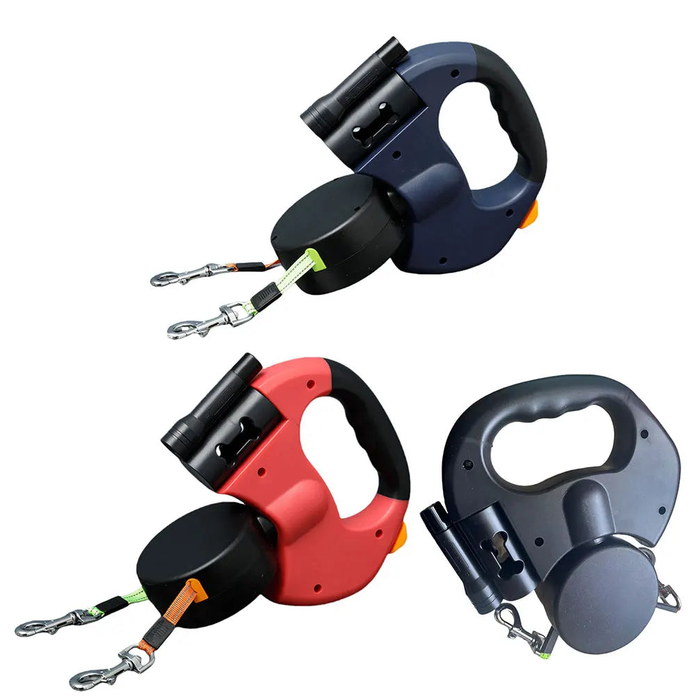 Double Retractable Dog Leash