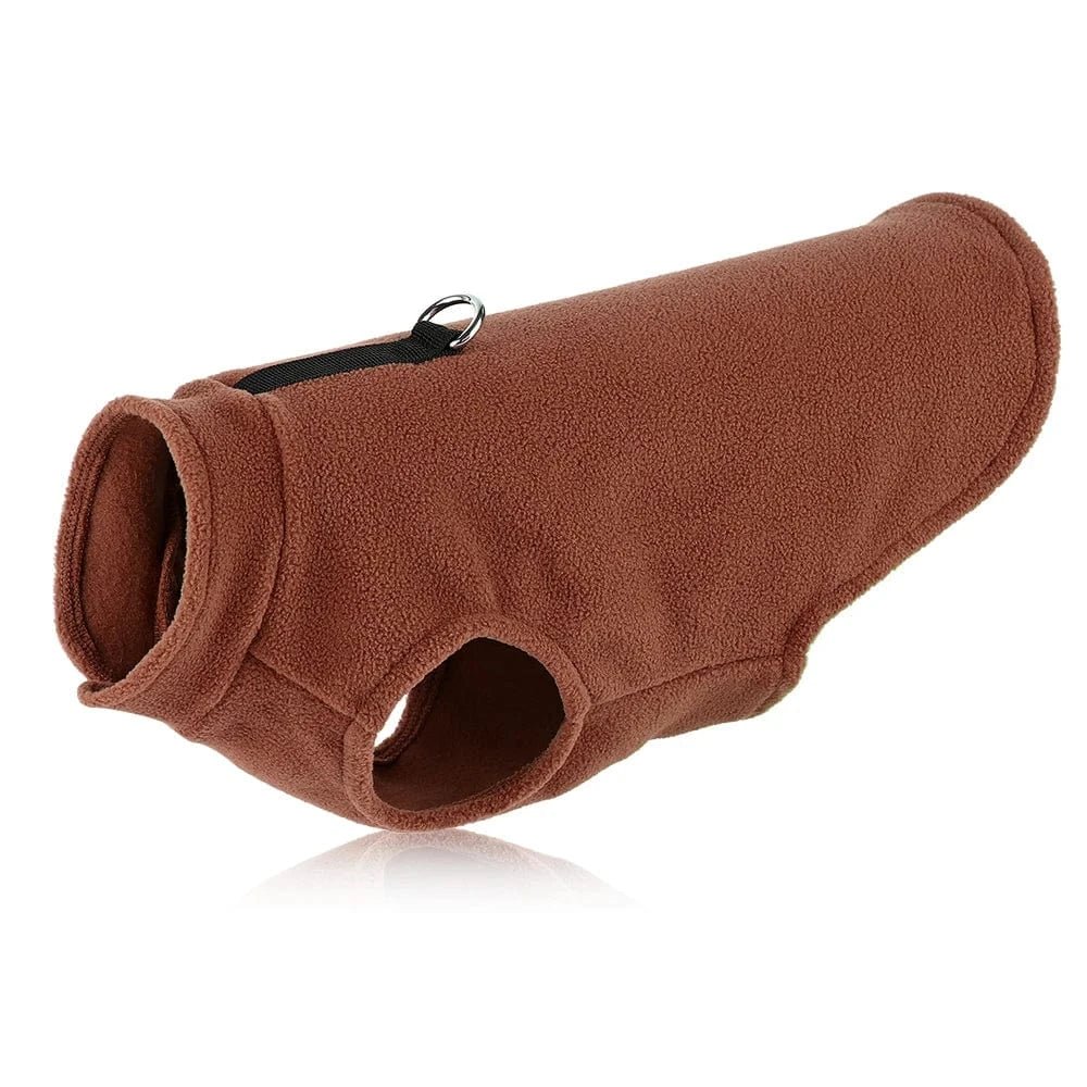 Fetch Frontier Brown / M Soft Small Dog Clothes Vest Winter Pet Clothes Warm Fleece Puppy Cat Clothing Jacket French Bulldog Coat for Small Medium Dogs