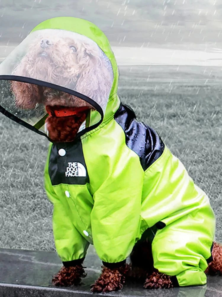 Fetch Frontier Fashion Dog Raincoat with Transparent Hood