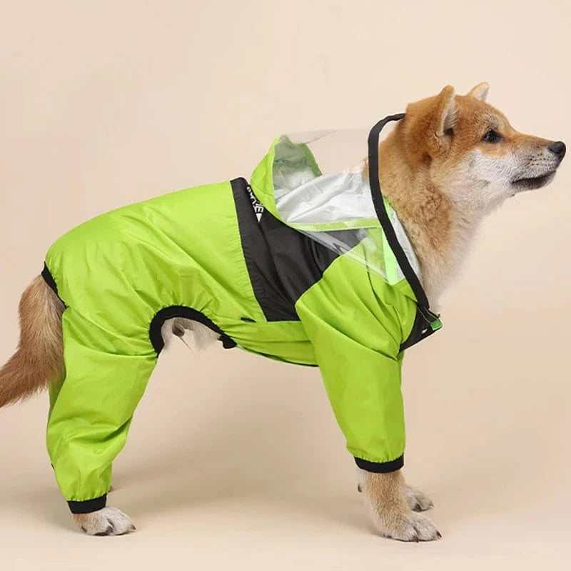 Fetch Frontier Fashion Dog Raincoat with Transparent Hood