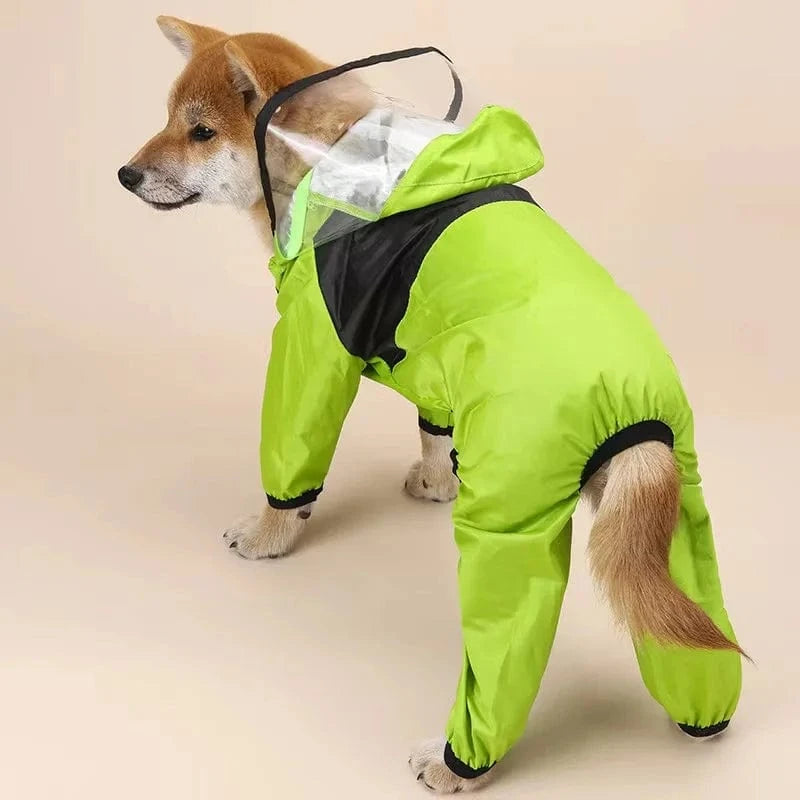 Fetch Frontier Fashion Dog Raincoat with Transparent Hood