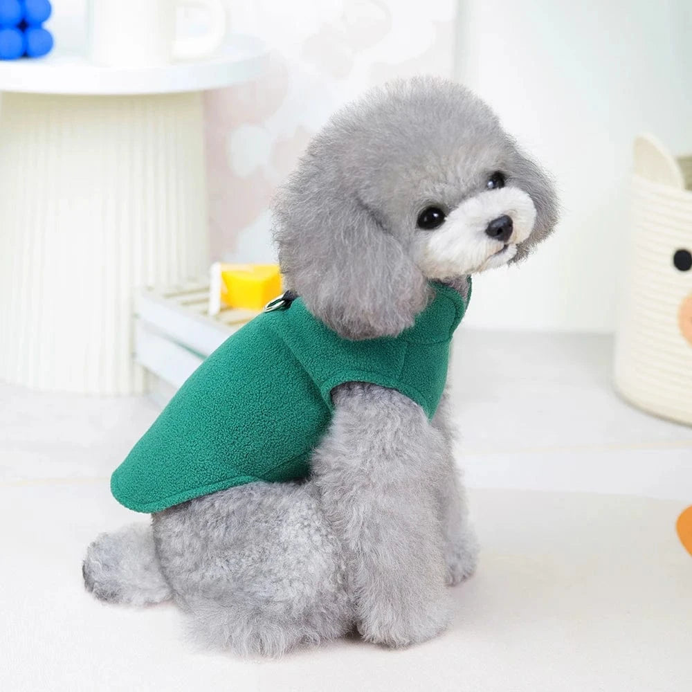 Fetch Frontier Soft Small Dog Clothes Vest Winter Pet Clothes Warm Fleece Puppy Cat Clothing Jacket French Bulldog Coat for Small Medium Dogs