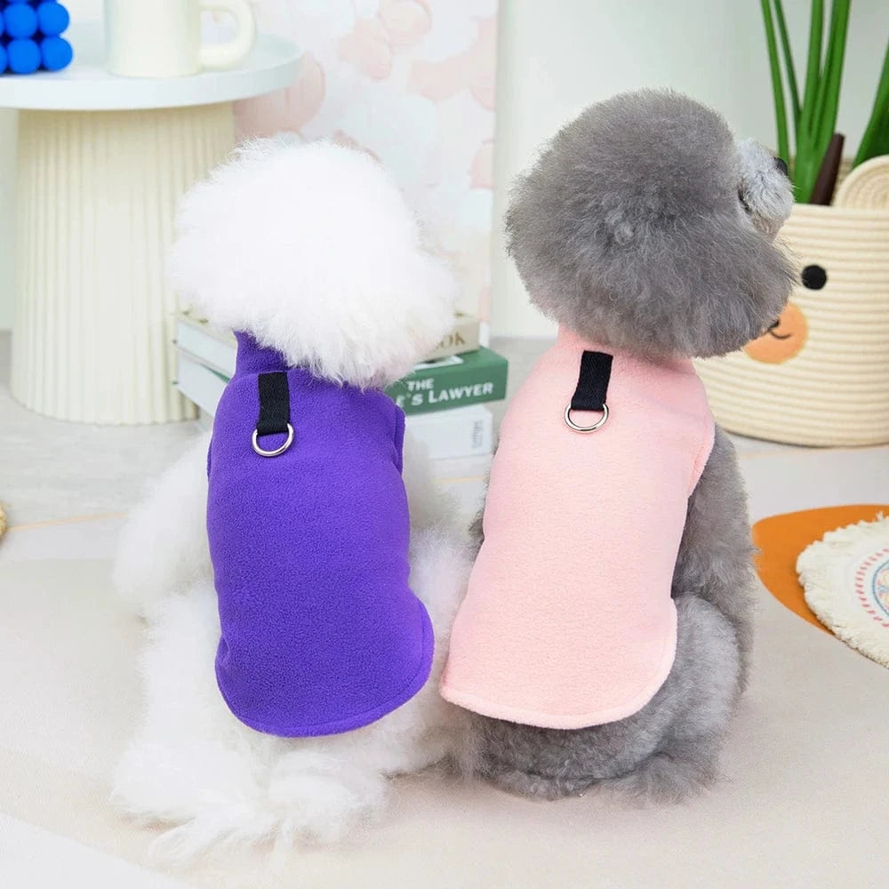 Fetch Frontier Soft Small Dog Clothes Vest Winter Pet Clothes Warm Fleece Puppy Cat Clothing Jacket French Bulldog Coat for Small Medium Dogs