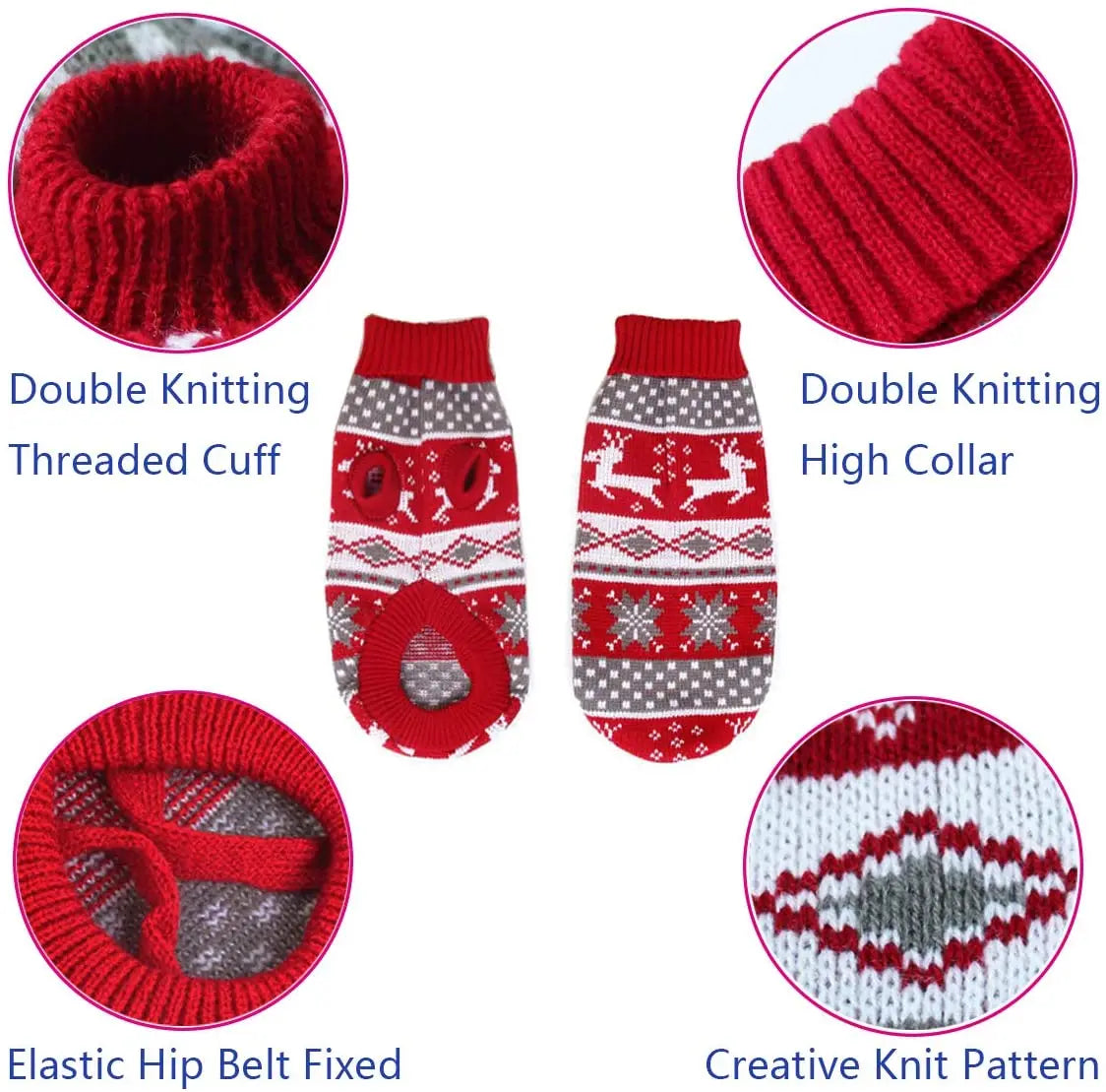 Christmas Dog Sweater (Small, Medium & Large Breeds)