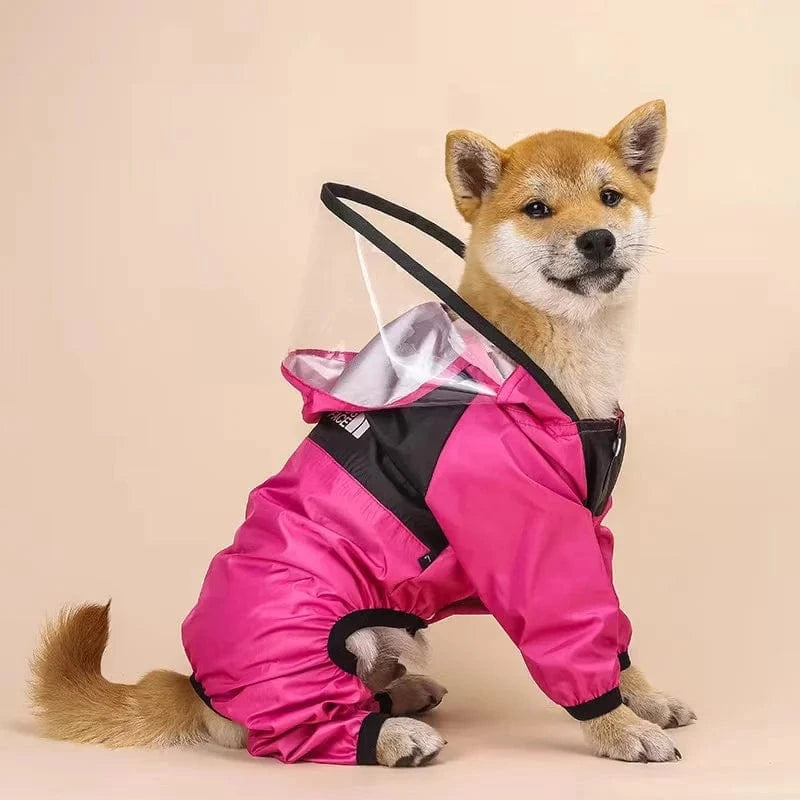 Fetch Frontier Fashion Dog Raincoat with Transparent Hood