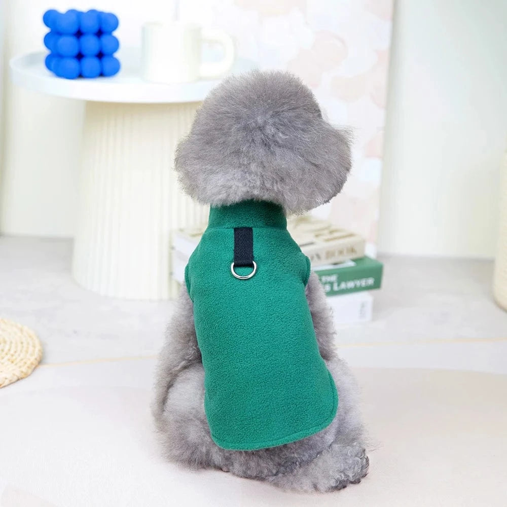 Fetch Frontier Soft Small Dog Clothes Vest Winter Pet Clothes Warm Fleece Puppy Cat Clothing Jacket French Bulldog Coat for Small Medium Dogs