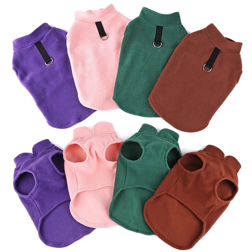 Fetch Frontier Soft Small Dog Clothes Vest Winter Pet Clothes Warm Fleece Puppy Cat Clothing Jacket French Bulldog Coat for Small Medium Dogs